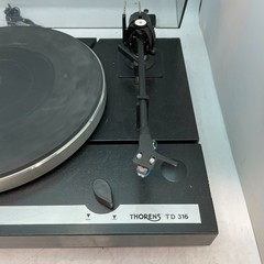 Thorens TD 316 Stereo Belt-Driven Turntable w/New AT Cartridge TESTED WORKS
