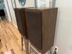 BURHOE ACOUSTICS LIGHT BLUE Vintage Speakers 10” Woofers 2-Way Foam Grills Works