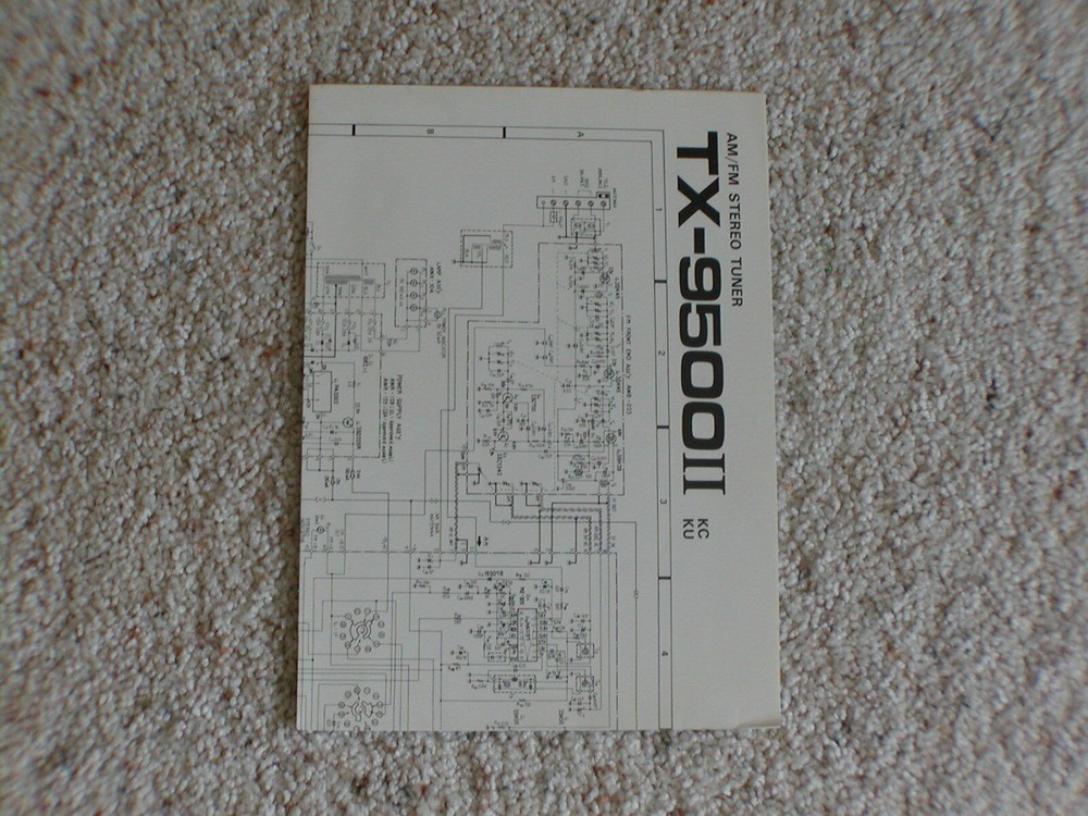Vintage Original Pioneer TX-9500II Schematic Manual. Good Condition.